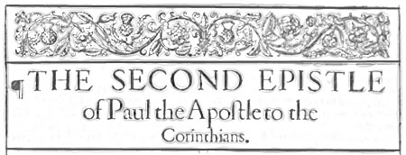 Artwork in I Corinthians  from a 1611 KJV.