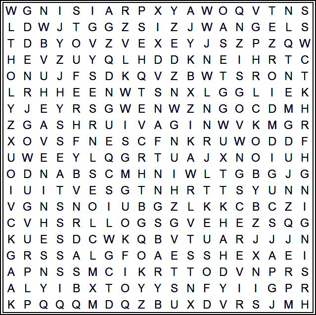 Find many lthings that are around God's throne in this puzzle