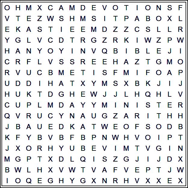 After Salvation Wordsearch Puzzle